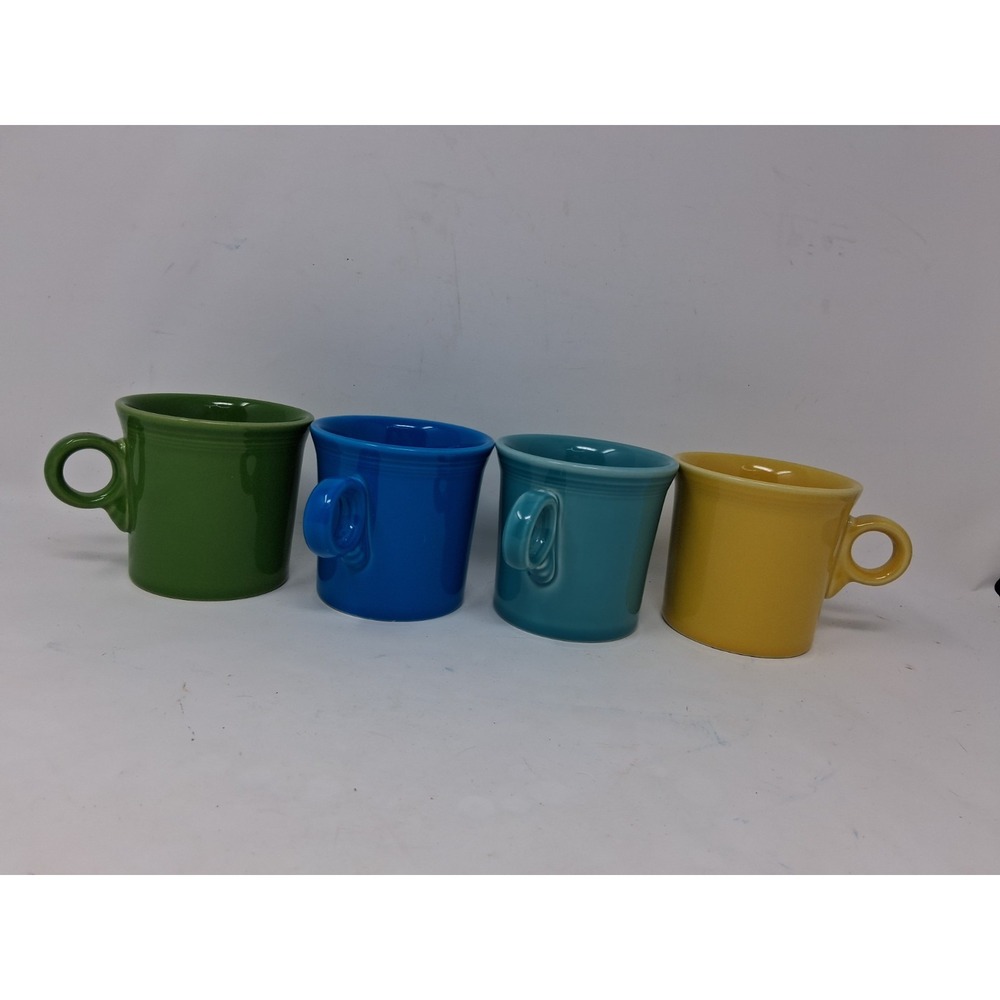 Fiesta ware Fiesta Coffee Mugs O Ring Handle Multi Color (4)